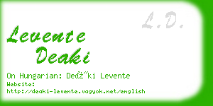 levente deaki business card